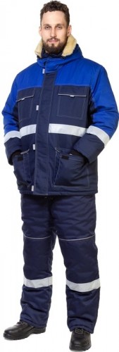 Куртка "ИРТЫШ" темно-синяя с васильковым спецодежда, купить по низкой цене в г.Екатеринбург 